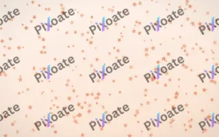 Peach Fuzz Stars Dense II — light orange and white celestial background, variation II