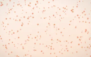 Peach Fuzz Stars Dense III — light orange and white celestial background, variation III