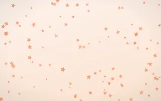 Peach Fuzz Stars III — light orange and white celestial background, variation III