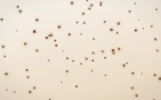 Cocoa Suns II Cocoa Suns II — light brown, orange and white celestial background, variation II