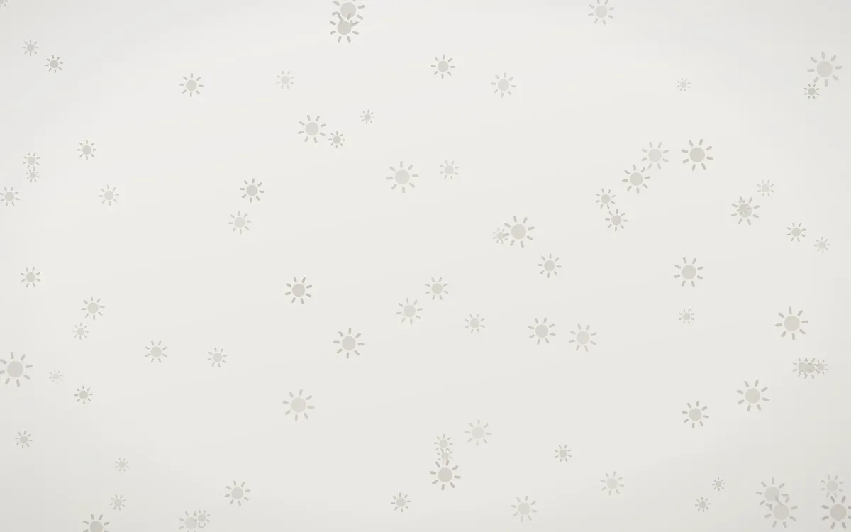 Fogline Suns — light grey, orange and white celestial background