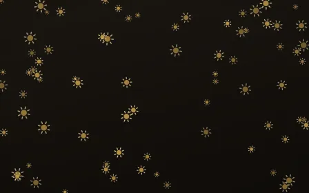 Golden Noir Suns — dark gold, yellow and black celestial background