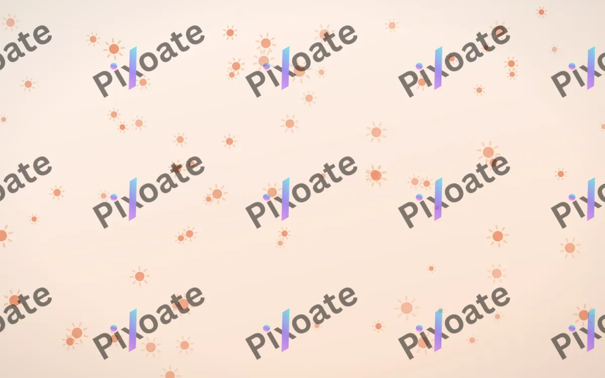 Peach Fuzz Suns — light orange and white celestial background