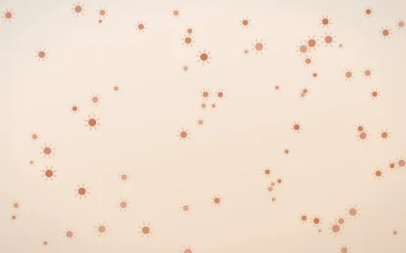 Terracotta Suns — light orange and beige celestial background