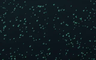Midnight Garden Twinkles Dense — dark green and black celestial background