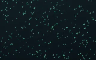 Midnight Garden Twinkles Dense II — dark green and black celestial background, variation II