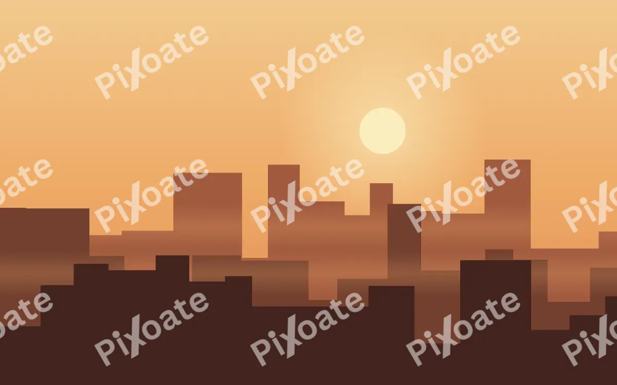 Amber Avenue — colourful orange and red city background