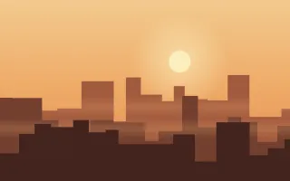 Amber Avenue — colourful orange and red city background