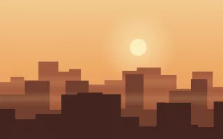 Amber Avenue II — colourful orange and red city background, variation II