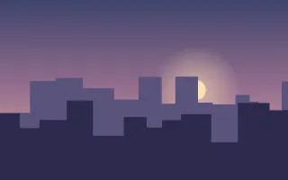 Dawn District — dark blue city background