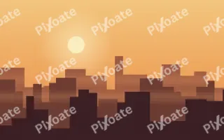 Golden Hour Skyline — colourful orange and red city background