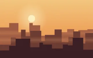Golden Hour Skyline II — colourful orange and red city background, variation II