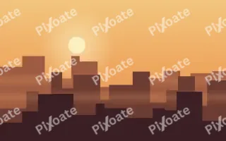 Golden Hour Skyline II — colourful orange and red city background, variation II