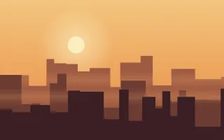 Golden Hour Skyline III — colourful orange and red city background, variation III