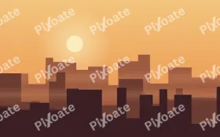 Golden Hour Skyline III — colourful orange and red city background, variation III
