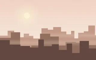 Harbor Dawn City — light beige, orange and brown city background