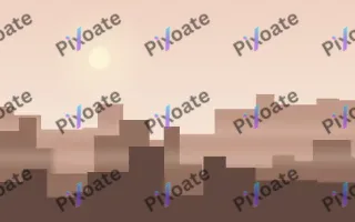 Harbor Dawn City II — light beige, orange and brown city background, variation II