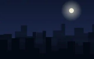 Midnight Harbor — dark blue and black city background