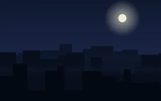 Midnight Harbor II — dark blue and black city background, variation II