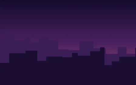 Neon Harbor — dark purple city background