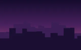 Neon Harbor II — dark purple city background, variation II
