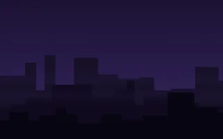 Neon Metropolis III — dark purple and black city background, variation III