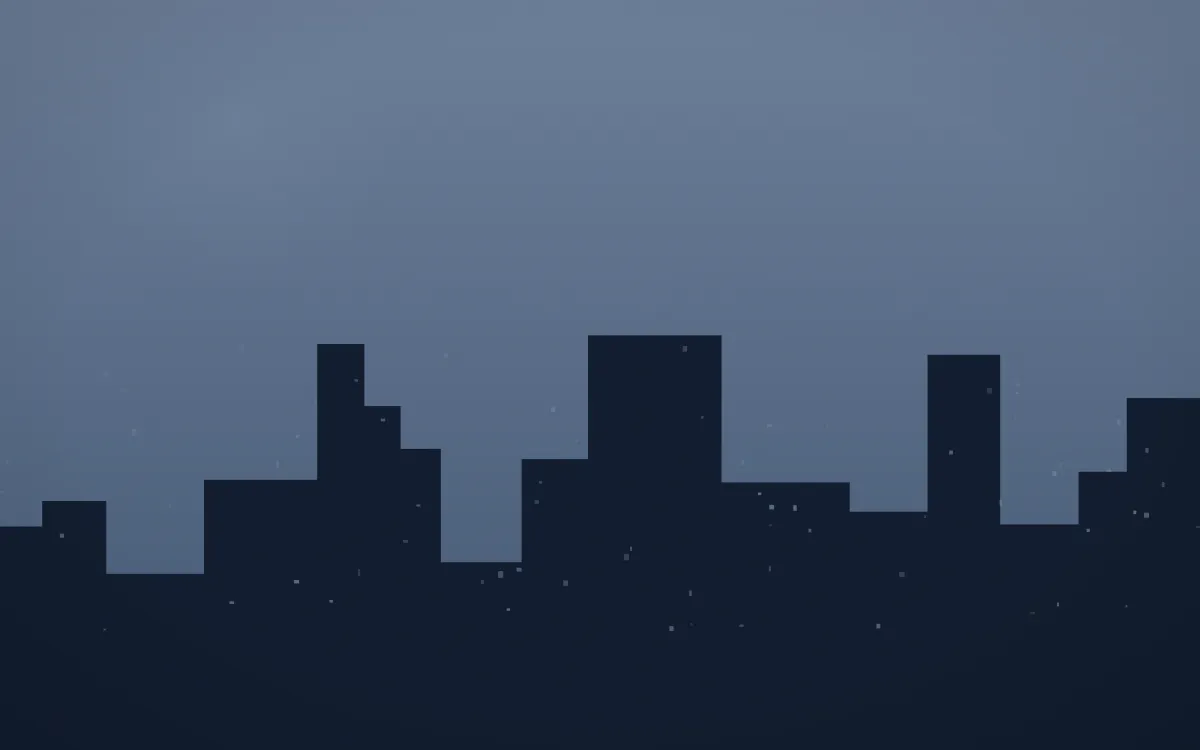 Blue Hour Skyline — dark blue city background