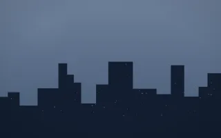Blue Hour Skyline — dark blue city background