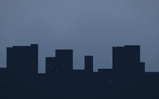 Blue Hour Skyline II — dark blue city background, variation II