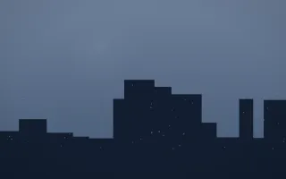 Blue Hour Skyline V — dark blue city background, variation V