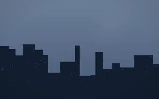 Blue Hour Skyline X — dark blue city background, variation X