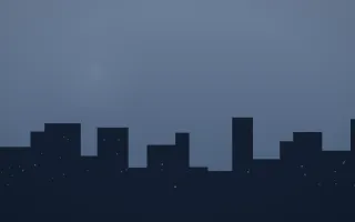 Blue Hour Skyline XI — dark blue city background, variation XI