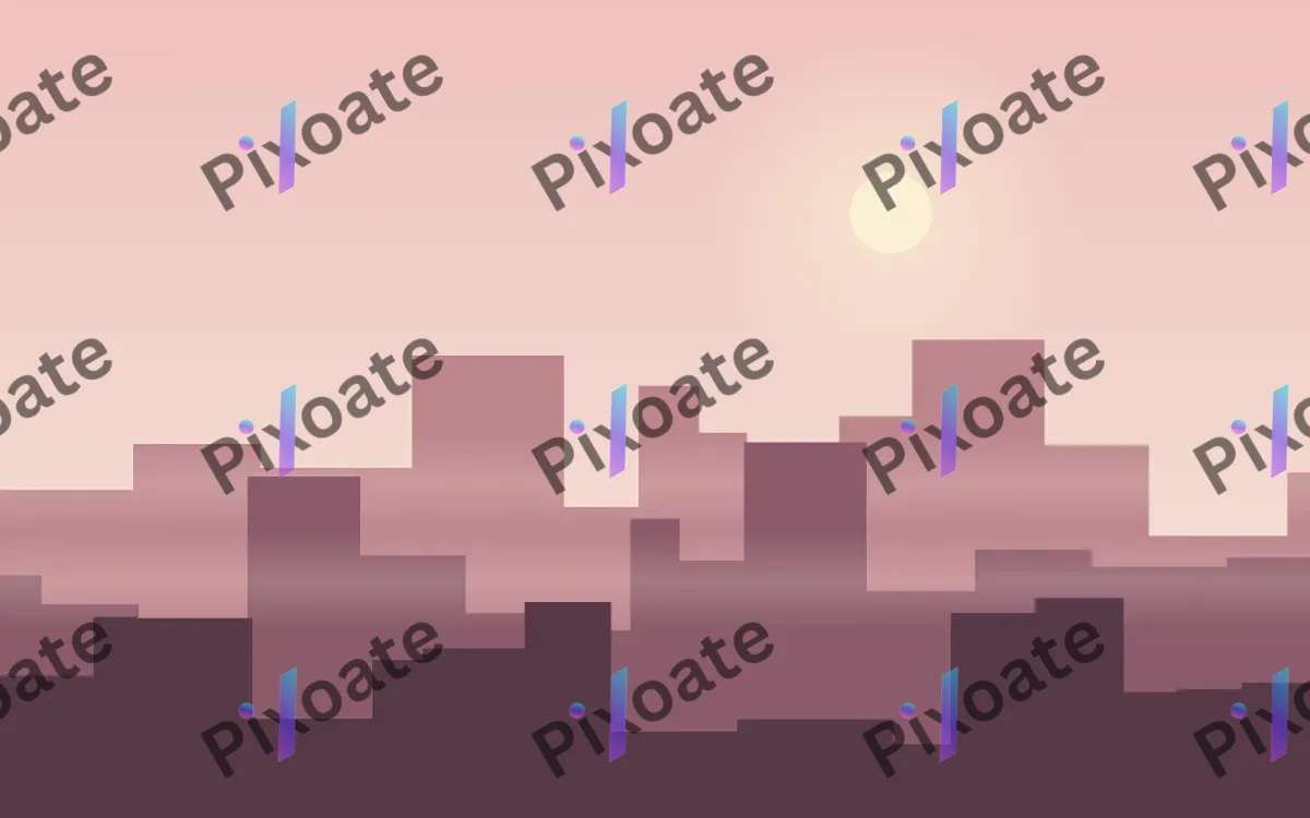 Rose Dawn City — light red and pink city background