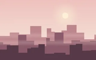 Rose Dawn City — light red and pink city background
