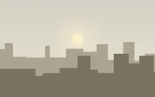 Hazy Morning — light beige and yellow city background