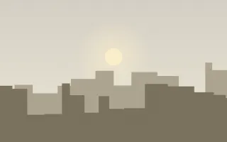 Hazy Morning II Hazy Morning II — light beige and yellow city background, variation II