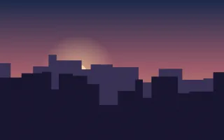 Sunset Skyline III Sunset Skyline III — dark blue city background, variation III