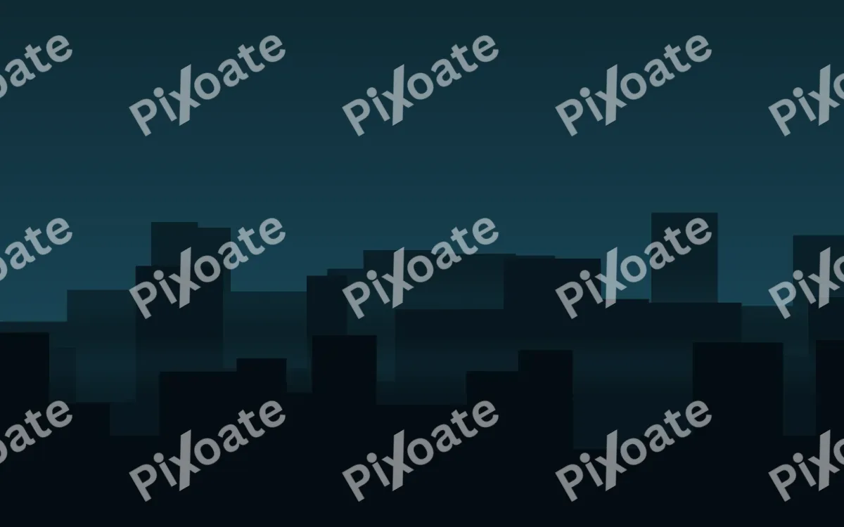 Teal District — dark blue and black city background