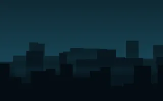 Teal District — dark blue and black city background