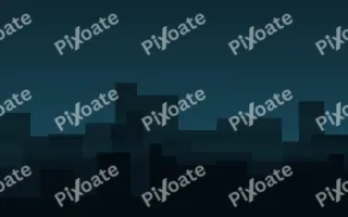Teal District II — dark blue and black city background, variation II