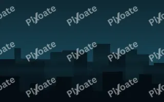 Teal District III — dark blue and black city background, variation III