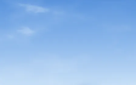 Cornflower Day — colourful blue and white cloud background