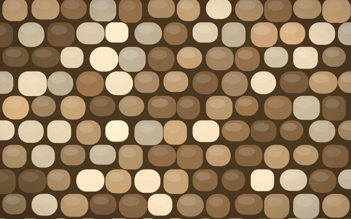 Chai Cream Cobblestone — colourful orange and brown cobblestone background
