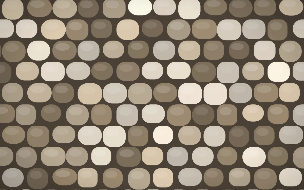 Copenhagen Hygge Cobblestone — colourful orange and brown cobblestone background