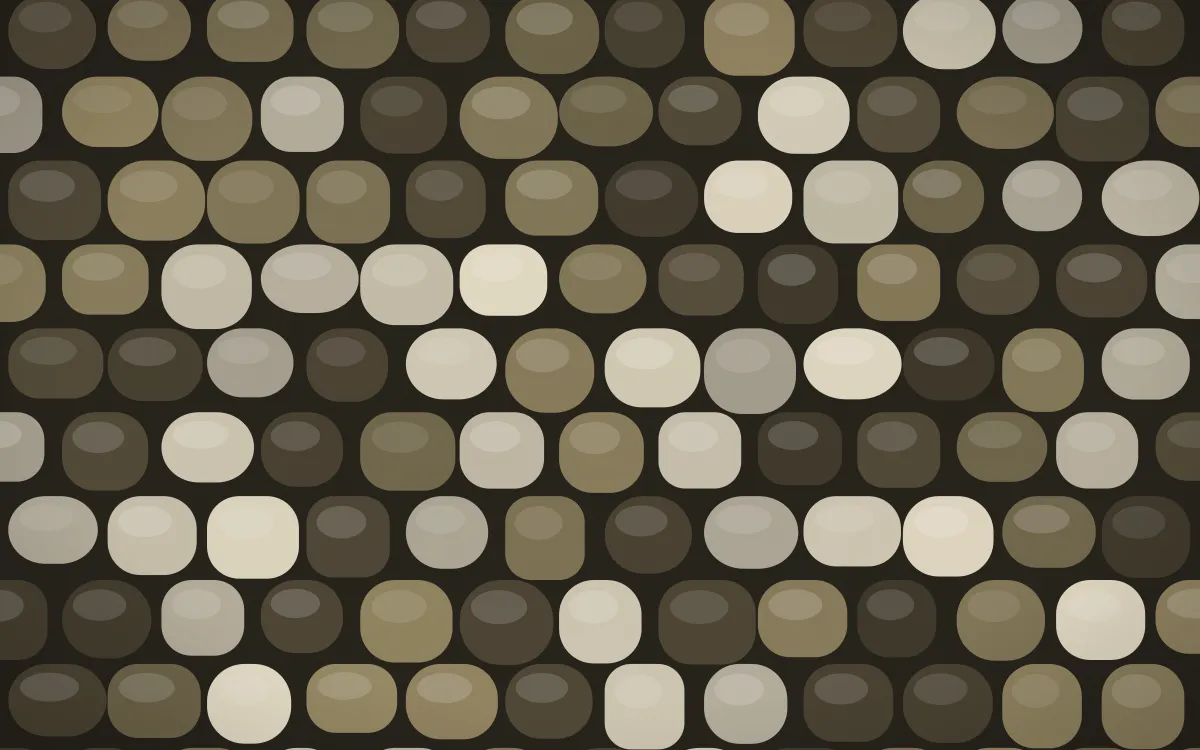 Highland Peat Cobblestone — dark yellow, brown and grey cobblestone background