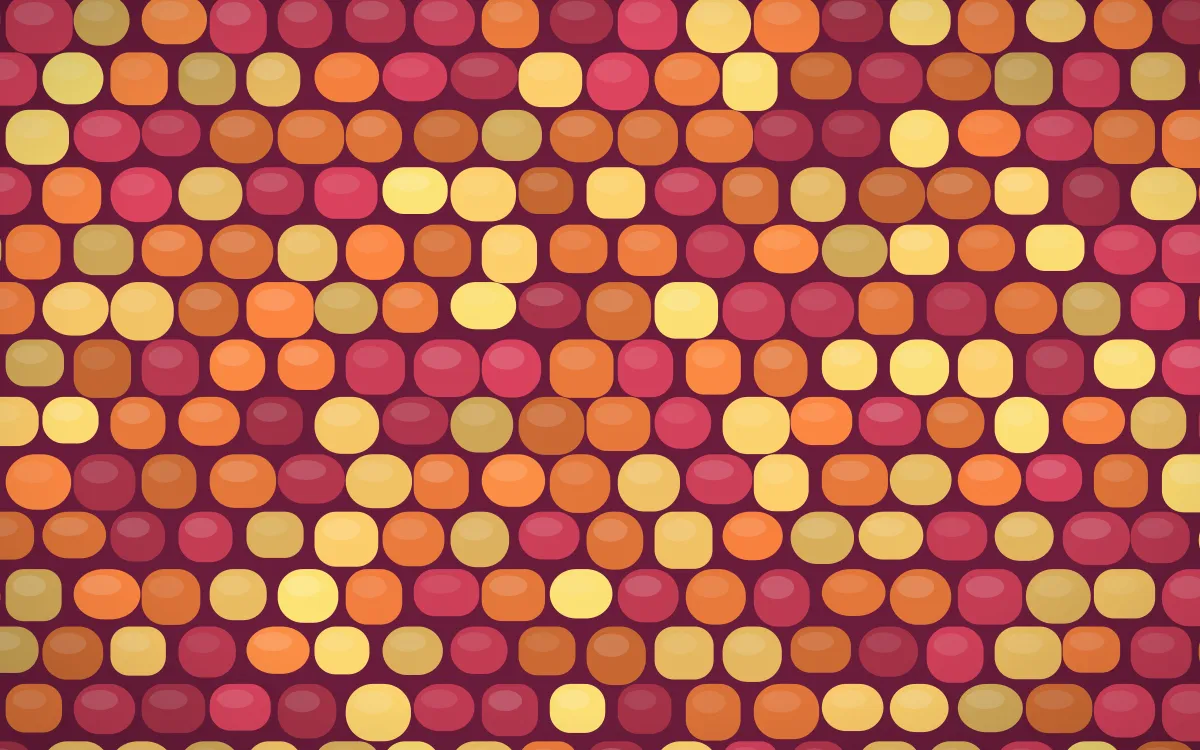 Island Punch Petite Cobbles — colourful orange, red and pink cobblestone background