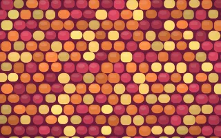 Island Punch Petite Cobbles — colourful orange, red and pink cobblestone background