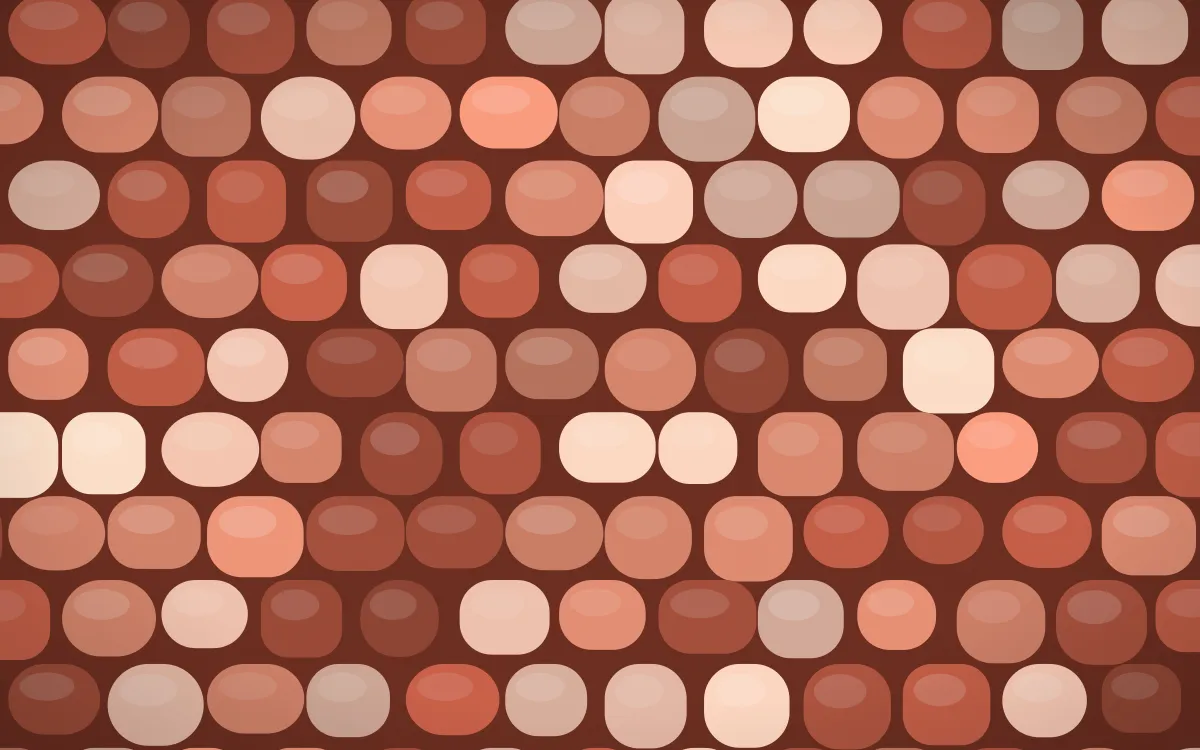 Jaipur Rose Cobblestone — colourful orange, red and brown cobblestone background