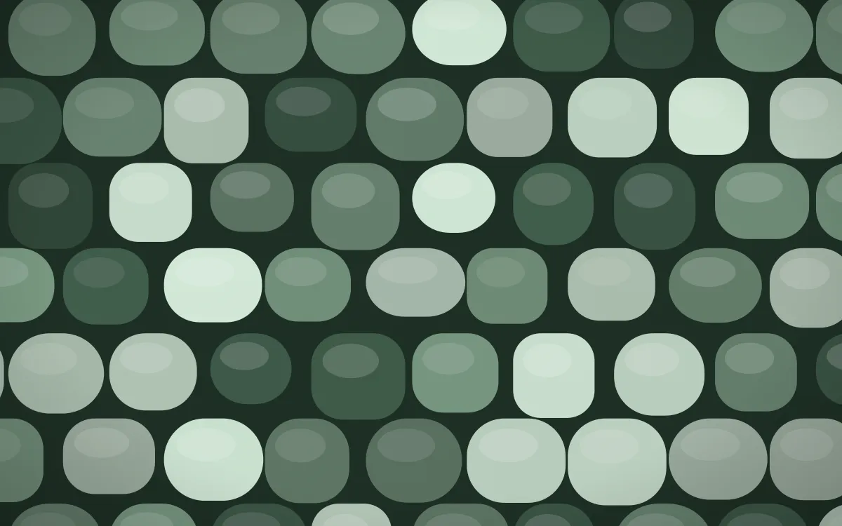 Kiwi Fern Grand Setts — dark green cobblestone background