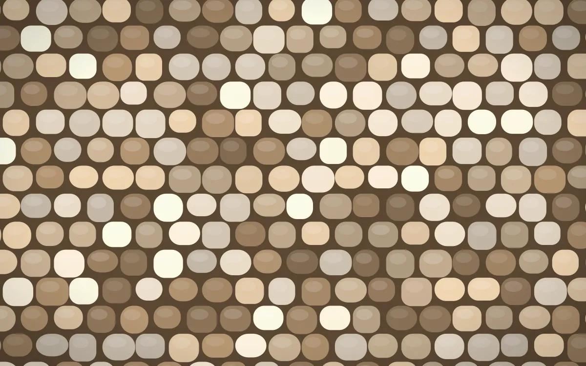 Manila Shell Petite Cobbles — colourful orange and brown cobblestone background